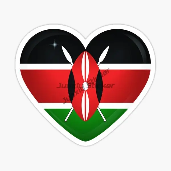 Laptop Accessories Kenya - Naklejka z mapą Kenii, flaga, winylowa
