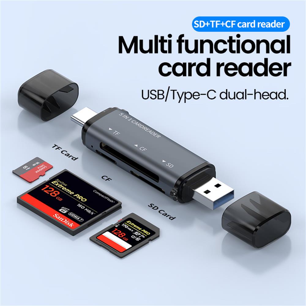 Czytnik kart USB 5 w 1 typu C  – Laptop Accessories For Programmers recenzja i cena
