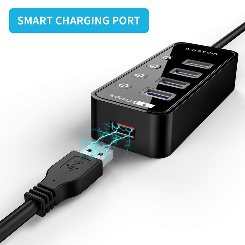 USB HUB 3.0 4 7-portowa ładowa – Laptop Accessories For Programmers recenzja i cena