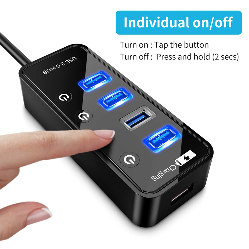 USB HUB 3.0 4 7-portowa ładowa – Laptop Accessories For Programmers recenzja i cena