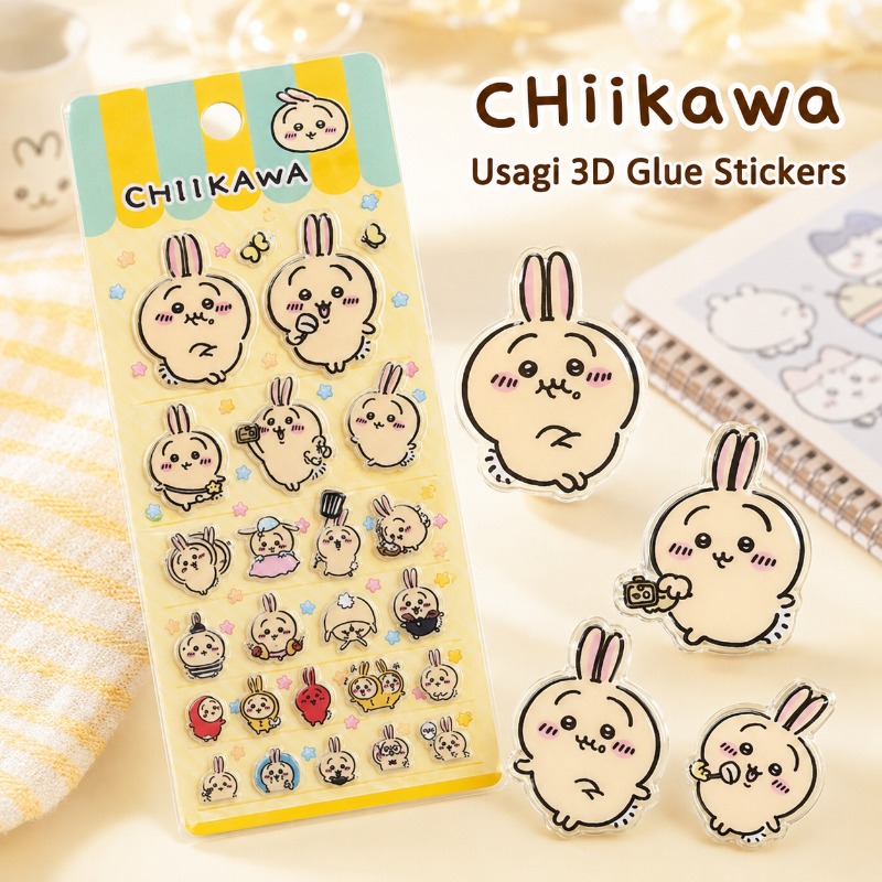 Urocze naklejki 3D Chiikawa Us – Laptop Editing Accessories recenzja i cena
