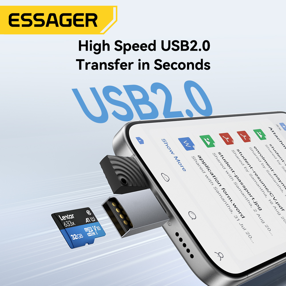 Essager 2 w 1 Czytnik kart TF  – Laptop Accessories For Programmers recenzja i cena